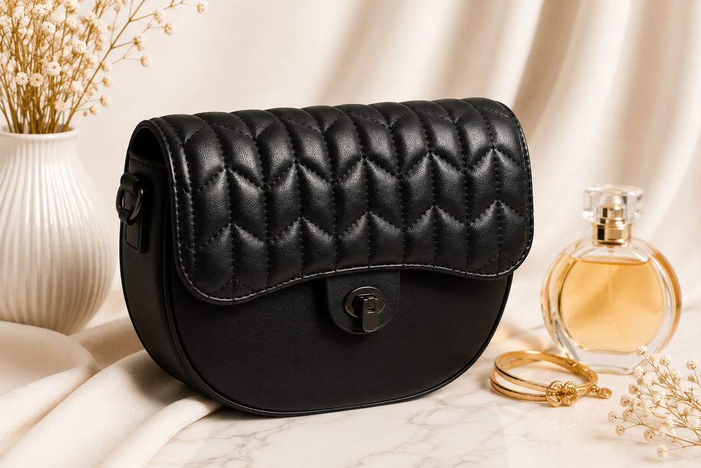 Sac à main femme matelassé – Noir