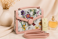 Sac à main femme fleuri – Rose poudré